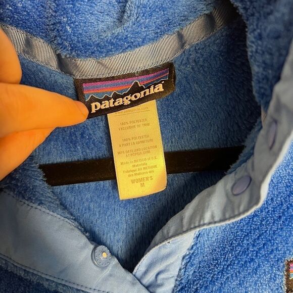 Patagonia Re-Tool Snap-T Fleece Pullover Jacket Sweate- Women's Blue Size Medium - Picture 4 of 5